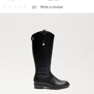 Sam Edelman Penny Kids Black Leather Riding Boots